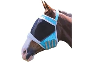 Shires Equestrian Fine Mesh Earless Fly Mask (Full, Teal)