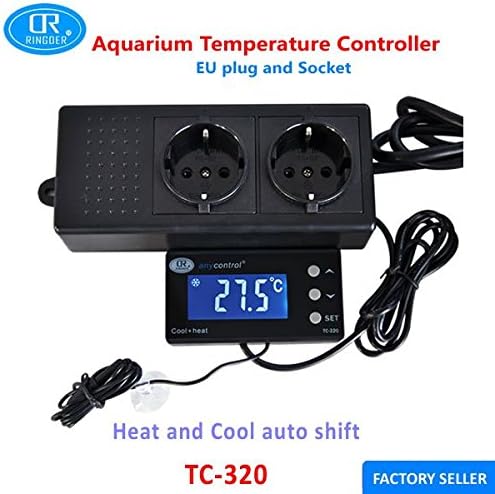 RINGDER TC-320EU 230V10A 16-40°C Digital Reptile Aquarium Paludarium Thermostat Cool Heat Auto Switching Temperature Controller