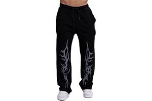 FUAARK Men's Straight Tracks Oversized Cotton Terry Gym & Streetwear Pants