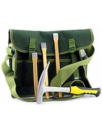 Rockhound & Rock Kit de extracción con martillo de púa de roca, 3 cinceles, bolsa de musette (5 piezas)