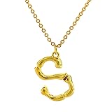 MANZHEN Gold Big Bamboo Initial Letters Boho