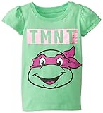 Teenage Mutant Ninja Turtles Little Girls' Toddler Pizza T-Shirt, Neon Green, 3T