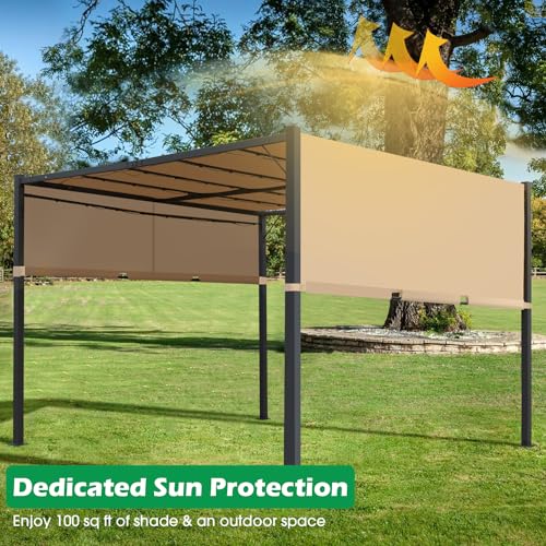 PayLessHere 10x10 Aluminum Pergola Review: Retractable Sun Shade Canopy with Solar LED Lights image 13
