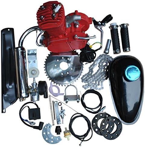 Sican 80cc Bike Bicycle Motorized 2 Stroke Cycle RED Motorcycle Engine Kit