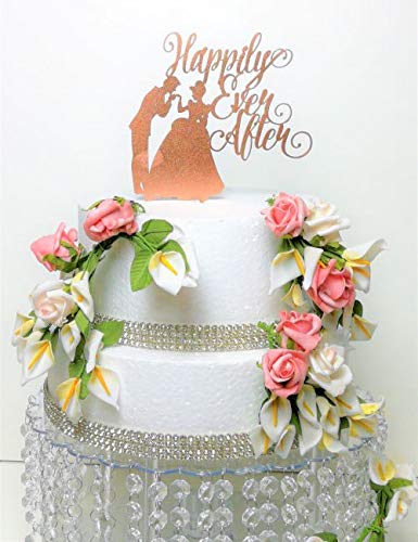 Amazon Com Rose Gold Shimmer Happily Ever After Bride Groom