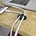 Cable Clips, Cord Management System [8 pcs], JOTO Desktop Cable Organizer, Desk Wall Cable Wire Clip, Computer, Electrical, Charging or Mouse Cord Holder (Dual Slots, Black)