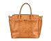 FASH Limited Ostrich Skin Turn Lock Tote Handbag Top-Handle Bag