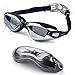 Letsfit Swim Goggles, No Leaking Anti-Fog Indoor Outdoor Swimming Goggles with UV Protection Mirrored Clear Lenses for Women Men Youth Kids