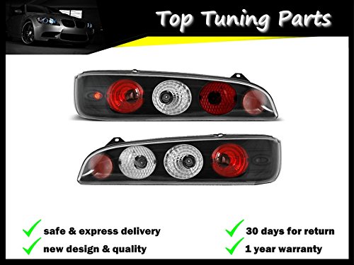 NEW SET REAR LIGHTS LTFI03 FIAT SEICENTO 600 1998 1999 2000 2001 2002 2003 2004 2005 2006 2007 2008 2009 2010 BLACK
