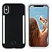 Wellerly iPhone Xs Case, iPhone X Case, LED Illuminated Selfie Light Cell Phone Case Cover [Rechargeable] Dual Light Up Luminous Selfie Flashlight Case for iPhone X/XS 5.8inch (Black)