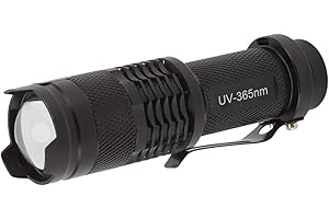 BONKZEBU Aluminum 365nm Flashlight Battery Operated Portable Light for Pet Owners and Art Enthusiasts