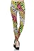 Multi Color Animal Print Bright Leggings 1980s Pants Zebra Cheetah Costume (Small)
