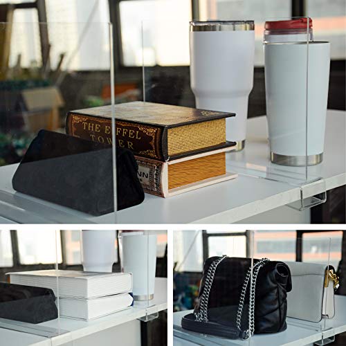 Hmdivor Clear Acrylic Shelf Dividers, Closets Shelf and Closet