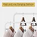 Rackaphile Clothes Rack, Clothes Organizer, Adjustable Double Rails Heavy Duty Garment Rack for Balcony and Bedroom (White)