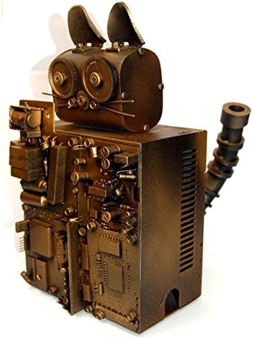 Garfield the Kitty Cat - One of A Kind Mixed Media &amp; Metal Large Sculpture, Antique Gold