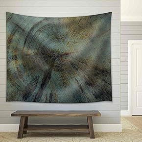 Rings Year of Wood Texture - Fabric Wall Tapestry Home Decor - 51x60 inches