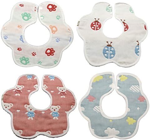 Baby Bandana Drool Bibs - Newborn Burp Cloths for Boy and Girl Drooling and Teething Bibs, Unisex 100% Organic Cotton, Hypoallergenic, Soft and Absorbent Keeps Toddler Dry, Cute & Stylish (Style8)