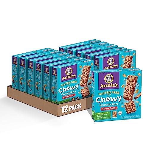 Annie's Chewy Granola Bars, Oatmeal Cookie, Gluten Free, 5 ct, 4.9 oz. (Pack of 12) Pricepulse