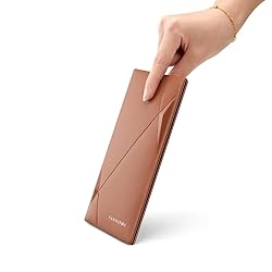 VANNANBA Checkbook Wallet RFID Blocking Leather