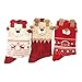Women's Christmas Holiday Cotton Soft Casual Warm Socks (3 Pairs) Multicolor