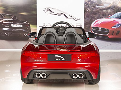 Jaguar Authorized Jaguar F-TYPE 12V Luxury Kids Ride On Car Battery Powered MP3 LED Door Open Kids Vehicle With Remote Control, Red - Thumbnail 4