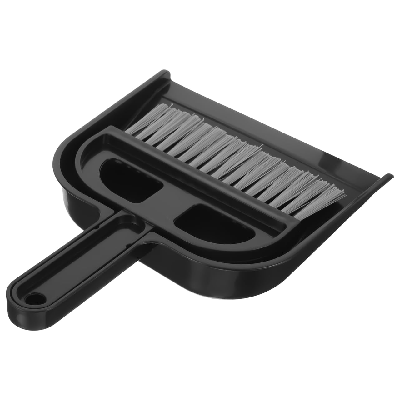 Photo 1 of Ipetboom Mini Dustpan and Brush Set: Portable, Compact Dust Hand Broom and dust pan Combo - Nesting Design for Home Cleaning Desks, Keyboard, Drawers, Pet Rooms, Black, 8.5 X 6.3 Inches