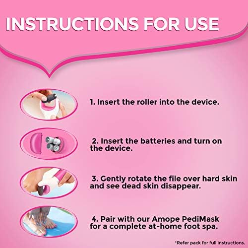 Amope Splashproof Electronic Foot File Foot Spa Pedicure Tool Callous Remover-Pedi Perfect Advance 2 Speed, 1 Count (Packaging May Vary) 4 Amope Splashproof Electronic Foot File Foot Spa Pedicure Tool Callous Remover-Pedi Perfect Advance 2 Speed, 1 Count (Packaging May Vary)