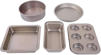 5 Pcs/Set Baking Tray Set Non-Stick 
