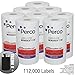 White Pricing Labels for Monarch 1136 Price Gun – Case of 8 Sleeves, 64 Rolls Value Pack - 112,000 Price Marking Labels – with Ink Rolls Included