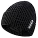 Novawo Winter Fluff Lined Beanie Hat Knit Skull Cap