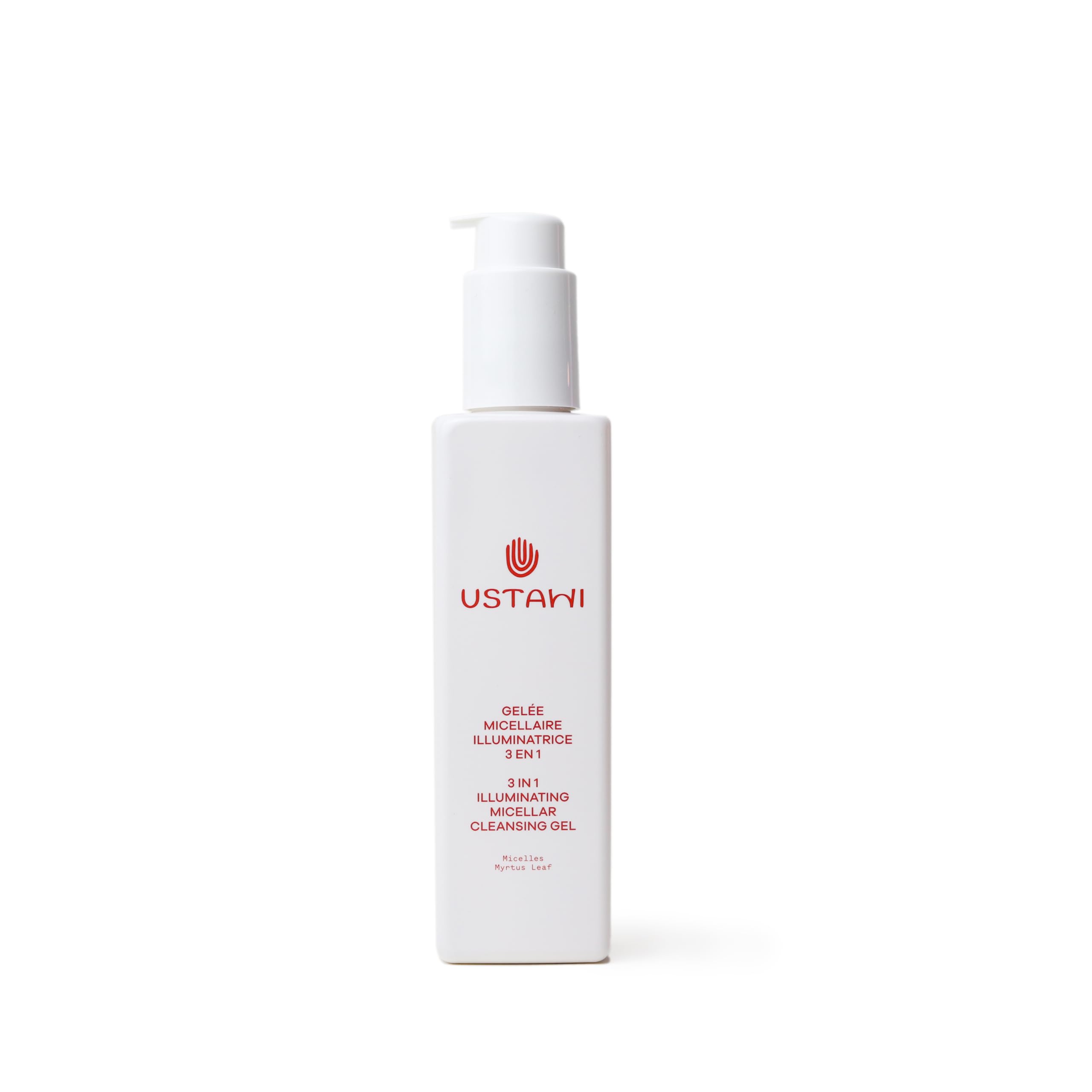 Ustawi 3 in 1 Illuminating Micellar Cleansing Gel, Gentle Make Up Remover to Help Brighten Complexion, Hydrates and Refreshes Skin with Nourishing Baobab Fruit 200ml