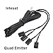 Inteset 4 Head IR Emitter/Blaster Cable for IR Repeaters and Extenders