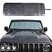 Front Windshield Sunshade Car Sun Shade Heat Shield JL Custom-fit Sunshade Sun Visor Mat for 2018 2019 Jeep Wrangler Rubicon Sahara JL 2/4 Doors