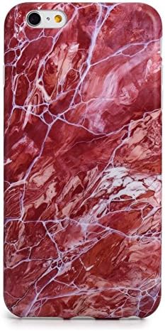iPhone 6 / 6s Plus case marble, Sankton Slim-Fit Anti-Scratch Shock Proof Anti-Fingerprint IMD Soft TPU cover with Matte Pattern for iPhone 6 plus &amp; iPhone 6s plus 5.5-inch (Lava Spark Marble)