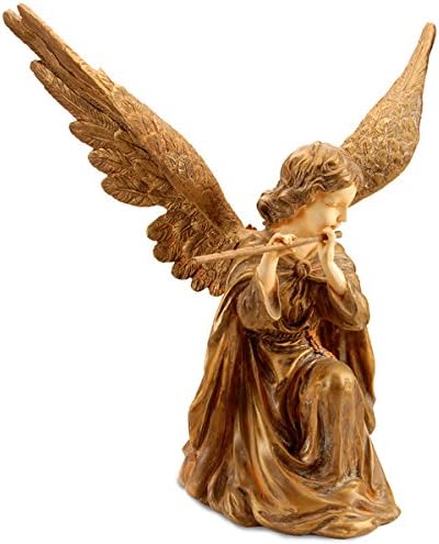 National Tree Company 24-inch Gold Polyston Angel