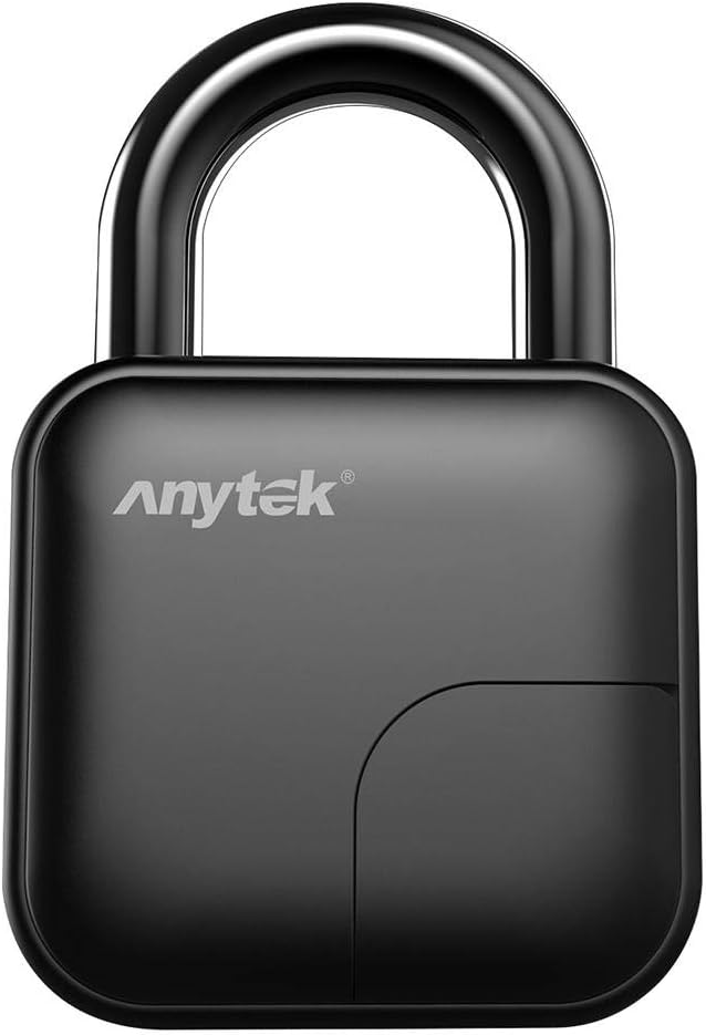 slibrat Fingerprint Lock, Anytek L3 Smart Keyless Fingerprint Padlock Door Luggage Case Security Lock