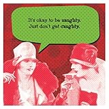 Funny Holiday IMproper Greeting Beverage Napkin-Naughty