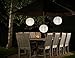 Allsop Home and Garden 30403 Soji Illume 14” Round LED Outdoor Solar Lantern, Handmade with Weather-Resistant UV Rated Nylon, Stainless Steel Hardware, Auto sensor on/off, Chinese Style Globe Light, White (1-count)