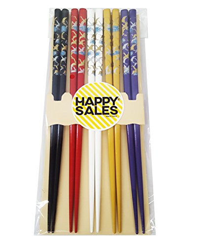 Happy Sales HSCH121/S, Japanese Style Chopsticks Gift Set Crane, Multicolor - //coolthings.us