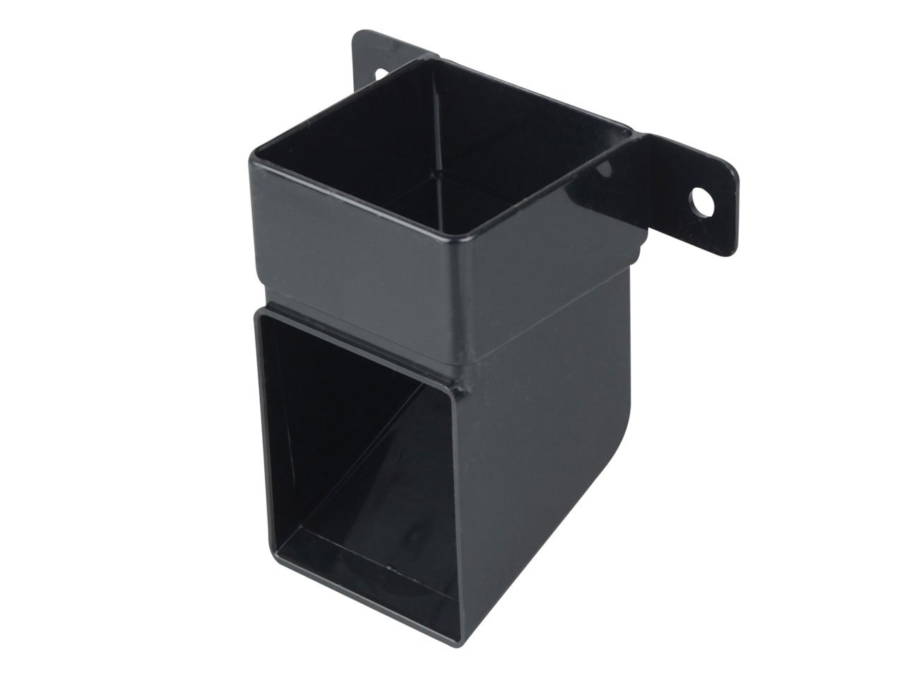 Wavin OSMA 4T832 Black Pipe Shoe with mounting Bracket for 61mm Square downpipes