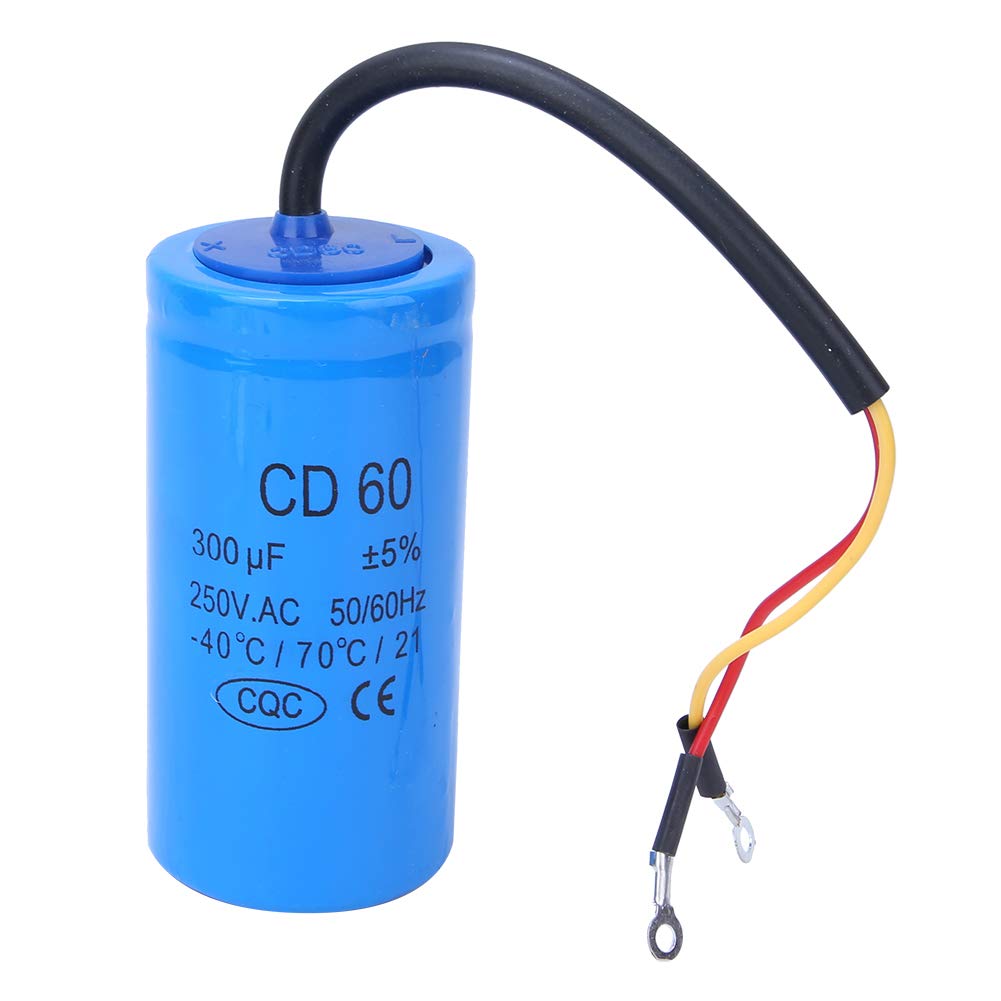 Start Capacitor, CD60 250V AC 300uf Switching Capacitor with Withstand Strike Current Ability Explosion-Proof Household Appliances Accessory