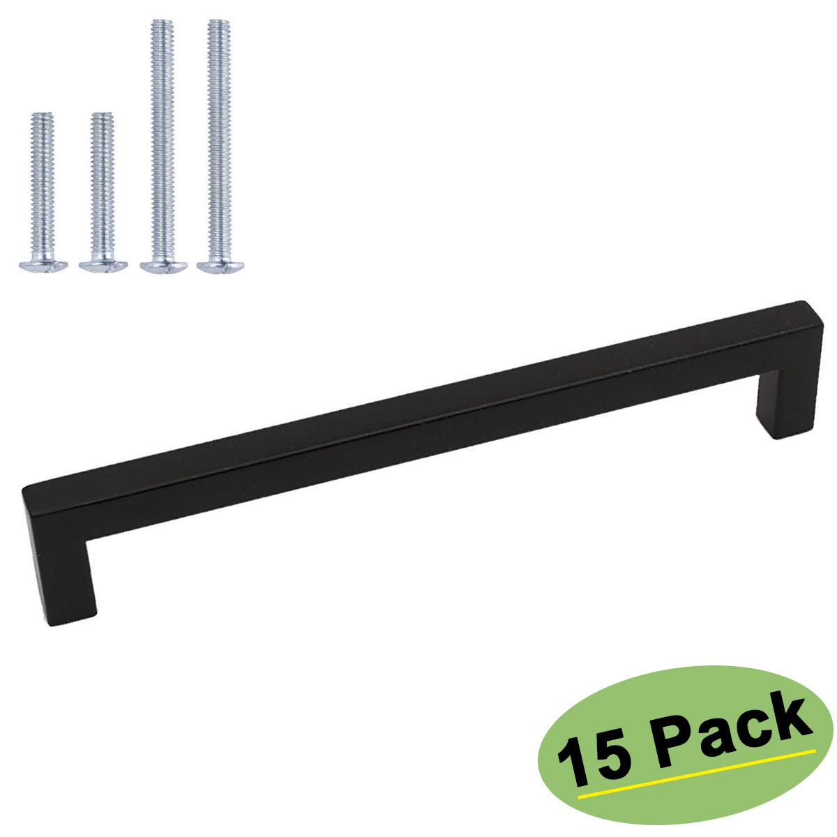 Buy 15 Pack Handles Black Square Bar Pulls 61/4in