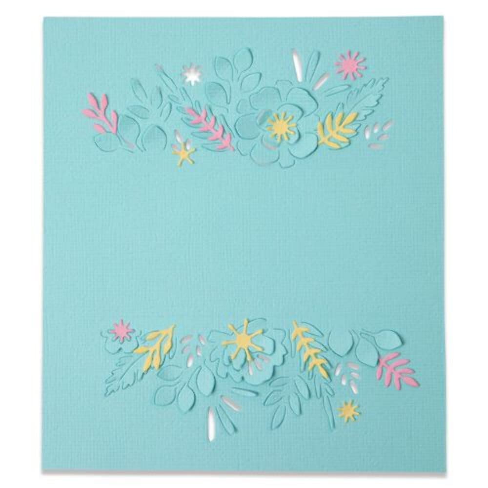 Sizzix Thinlits Die Set 4PK Floral Borders by Olivia Rose, 665186, One Size