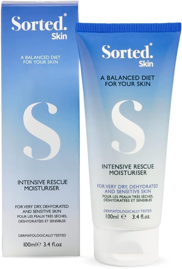 Sorted Skin Intensive Rescue Moisturiser, Perfect for Dry, Dehydrated & Sensitive Skin, Intensive Hypoallergenic Body Moisturiser, Suitable for all Skin Conditions 1 x 100ml