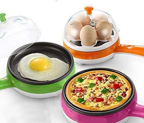 Ardith 2 in 1 Multifuctional Steaming Device Egg Boiling Roasting Heating Electric Mini Egg Boiler Poacher Steamer Stylish Egg Boilers & Steamer Electric Automatic Off Non-Stick Omelet Frying pan