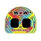 WOW World of Watersports, Macho Towable Tube, Boat Tube, Multiple Riding Positions - Macho Combo 1-2 Person Deck Tube