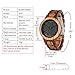 GUANKE Men's Wooden Watches Quartz Movement Zebra Sandalwood Wood Black Dial Casual Men Wrist Watch