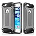 iPhone 5S Case,iPhone SE Case,Wollony Rugged Hybrid Dual Layer Armor Protective Back Case Shockproof Cover for iPhone SE/5/5S - Heavy Duty - Slim Hard Shell Protection - Impact Resistant Bumper(Grey)
