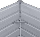 vidaXL Raised Garden Bed Galvanised Steel Green 160x80x45 cm view 5