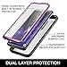 YOUMAKER Crystal Clear Case for Galaxy S9 5.8 inch, Full Body with Built-in Screen Protector Heavy Duty Protection Slim Fit Shockproof Rugged Cover for Samsung Galaxy S9 5.8 inch (2018) - Purple/Black